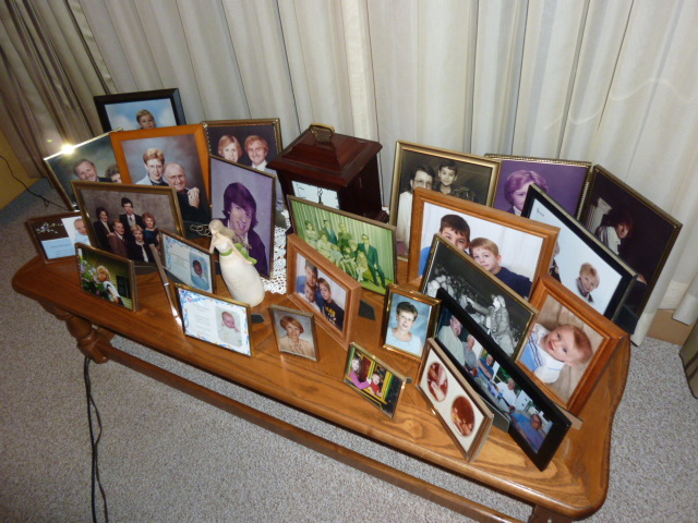 My mother's house was a living shrine of photos of her family. I took these pictures as a remembrance of how it was when she died.